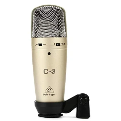 Immagine di BEHRINGER C3 MICROFONO STUDIO CONDENSATORE DOPPIO DIAFRAMMA CARDIOIDE OMNIDIREZIONALE E FIGURA DI 8