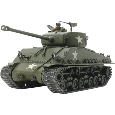 Immagine di TAMIYA 32595 1:48 US M4A3E8 Sherman Easy Eight, kit di costruzione in plastica, fai da te, hobby, incollaggio, plastica