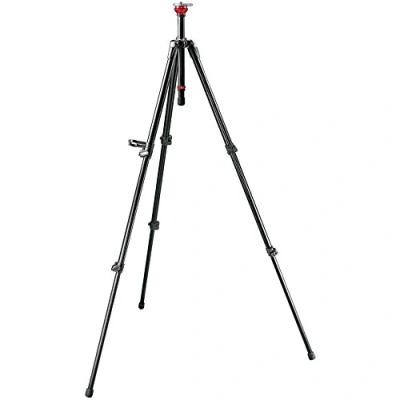 Immagine di Manfrotto 755XB Treppiede Serie MDEVE con Base Livellante da 50 mm per Video, 3 Sezioni a Tubo Singolo, in Alluminio, Nero