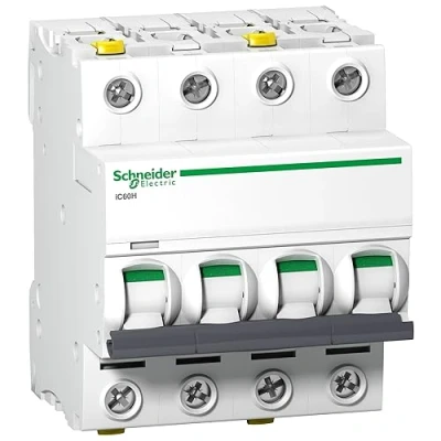 Immagine di Schneider Electric A9F07432 Interruttore di circuito iC60H, 4P, 32A, C caratteristiche