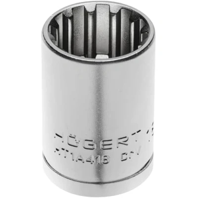 Immagine di Hogert Technik HT1A408 Serie di bussole 1/2 Spline DIN 3124 8 Acciaio al cromo vanadio