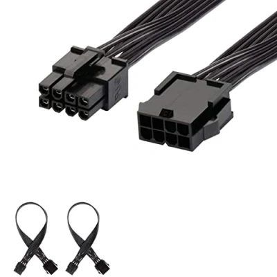 Immagine di J&amp;D 2er Pack 8 Pin PCIe Extension Cavo di Alimentazione, Durevole PCI Express Power Cable 30cm