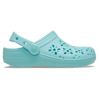 Immagine di Crocs Zoccolo Classico per Bambini Unisex con Motivo Floreale, Acquamarina., 29/30 EU