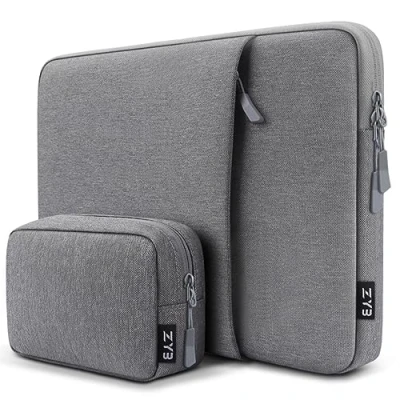 Immagine di ZYB Custodia PC Portatile 13 13,3 Pollici, per MacBook Air 13.6 Pollici M3 M2 2024 2022, Air/Pro M1 2022 2020 2012, 2021 2023 Mac Pro 14 M1, 13.3&quot; Borsa Grigio Scuro