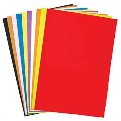 Immagine di Baker Ross Fogli Feltro, Formato A3, Confezione da 10 Pezzi, Colori Arcobaleno Assortiti, Perfetti per Arti e Mestieri, Assorted, AG196