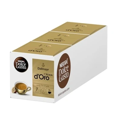Immagine di NESCAFÉ DOLCE GUSTO DALLMAYR Crema d&#039;Oro Capsule di caffè, confezione da 3 (3 x 16 porzioni)