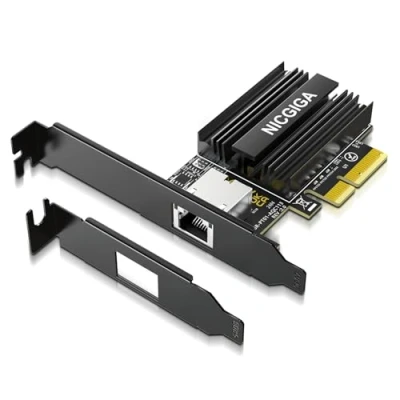 Immagine di 10G Base T PCI e Network Card, Marvell AQC113 Controller, NICGIGA 10Gb Ethernet Adapter Support WOL, 10Gbe RJ45 Port NIC Windows10/11/Windows Server/Linux
