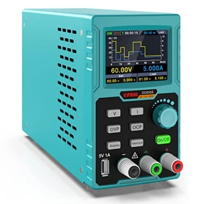 Immagine di Alimentatore da Banco Programmabile, Alimentatori Laboratori Regolabile 0 60V, 5A, Pulsante M1 M4 Memorizza 4 Set di Dati, Protezione Sovratensione e Sovracorrente, Porta Ricarica USB