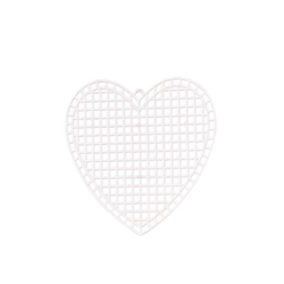 Immagine di Iris Ohyama Vaessen Tela di Plastica, a Forma Cuore, 7 Count, Fogli Rete Flessibile per Progetti Creativi, Ricamo e Punto Croce, 10 Pezzi, Trasparente, 7,5x7,5cm or 2.9x2.9