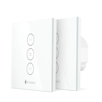 Immagine di Interruttore WiFi per Tapparelle, Etersky Smart Switch Motori Tapparelle， Compatibile con Alexa e Google Home il Controllo Vocale, APP Timer, Touchscreen (2 Packs)