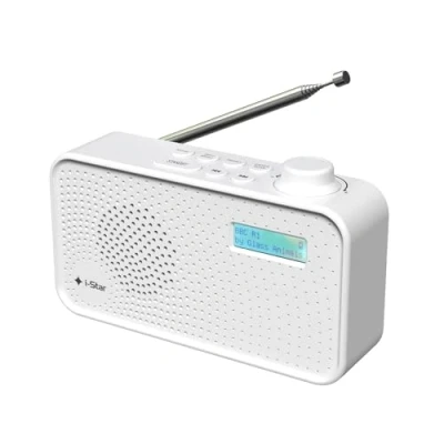 Immagine di radio DAB/DAB Digital+ e FM, rete portatile DAB alimentate a batteria digitale ricaricabile con ricarica USB, bianco