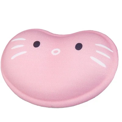 Immagine di TUKA Ergonomico Poggiapolsi Gel, con superficie tessile, divertenti cartoni animati, resto di polso, gel Pad Poggiapolsi, Cuscino per il gatto rosa, TKC5113 pinkcat