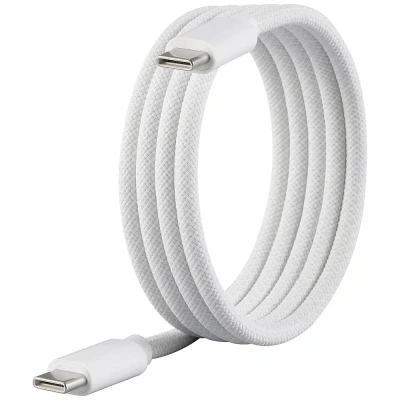 Immagine di Renkforce Cavo USB 2.0 Spina C®, C® 1.00 m Bianco #####mit magnetischer Aufwicklung, Rivestimento polimerico RF 6437918