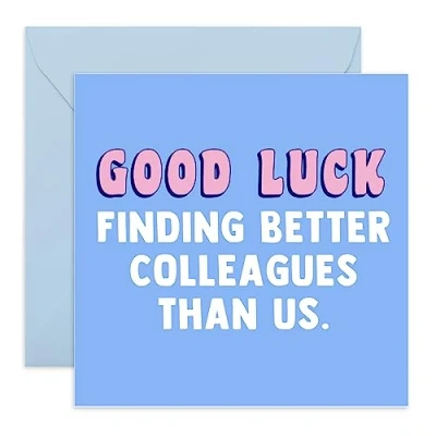 Immagine di Central 23 Biglietto divertente con scritta &quot;Good Luck Finding Better Colleagues Than Us&quot; (lingua italiana non garantita)