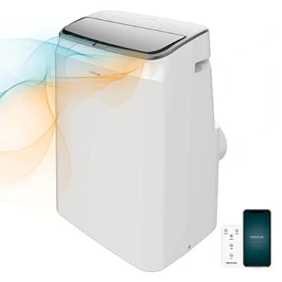 Immagine di Cecotec Force Clima 14750 Climatizzatore portatile Cold&amp;Warm Connected con telecomando, WiFi e pompa di calore, 14000 BTU, schermo LED, 5 modalità, copertura 28 m2