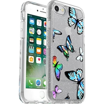 Immagine di OtterBox cover per iPhone 7/8/SE 2020/SE 2022, Symmetry, resistente a shock e cadute, sottile, testata 3x vs le norme anti caduta MIL STD 810G, Butterfly