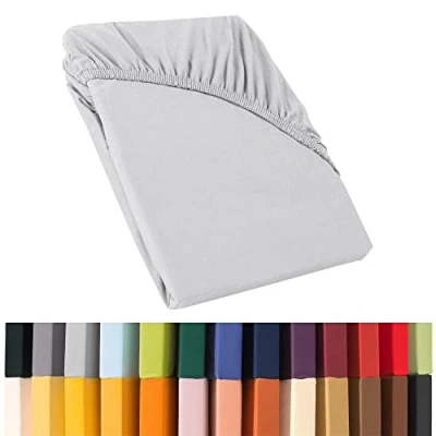 Immagine di CelinaTex Relax Lenzuola ad Angoli Elastici, Cotone, Grigio Argento, 140 x 200 160 220 cm