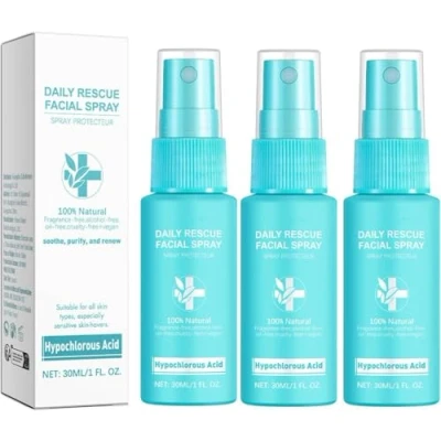 Immagine di Hypochlorous Acid Face and Skin Spray, Safe for use on Acne Prone Skin, Soothing Facial Spray Sensitive Hydrating Mist, Renew Toner (3 Pcs)
