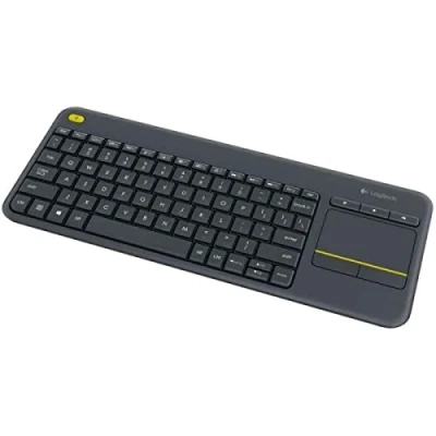 Immagine di Logitech K400 Plus Tastiera Wireless Touch TV, Facili Controlli Multimediali e Touchpad Integrato, Layout Spagnolo QWERTY Nero