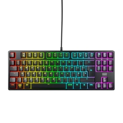 Immagine di CHERRY XTRFY K4V2 TKL, Tastiera Da Gioco Cablata Senza Tastierino Numerico, Layout UK QWERTY, Illuminazione RGB, Interruttori Meccanici MX2A RED, Nero, QWERTY