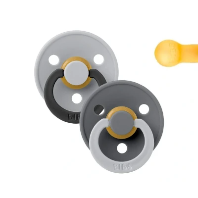 Immagine di 2 Succhietti BIBS Studio Colour Fusion Round Cloud Iron mix