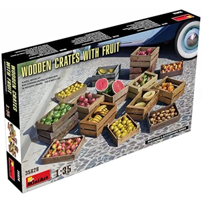 Immagine di MiniArt MIN35628 1:35 Casse in legno con kit modello scala di frutta, multicolore