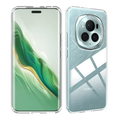 Immagine di FDHYFGDY Custodia per Honor Magic 6 Pro Cover, Protettiva in Silicone Antiurto Trasparente, Cover Paraurti TPU Trasparente Sottile e Morbida
