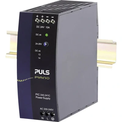 Immagine di PULS Piano Alimentatore per guida DIN 24 V/DC 10 A 240 W Num. uscite:1 x Contenuto 1 pz.