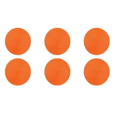 Immagine di Excelsa Round Set 6 Tovagliette Rotonde, Plastica PP, Cm. 36 (Arancione)