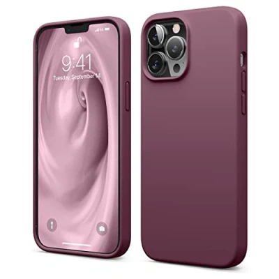 Immagine di elago Custodia in silicone liquido compatibile con iPhone 13 Pro Max (6,7&quot;), di alta qualità, protezione integrale 3 strati resistente agli urti, fodera