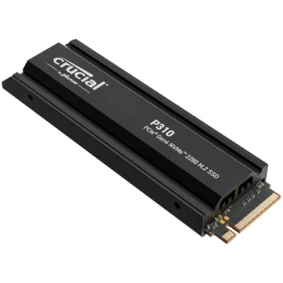 Immagine di Crucial P310 SSD 2TB PCIe Gen4 NVMe M.2 PS5 Interno Gaming con Dissipatore, Fino a 7100 MB/s, Compatibile PlayStation 5, Notebook e PC Desktop, Hard Disk SS, CT2000P310SSD5 01