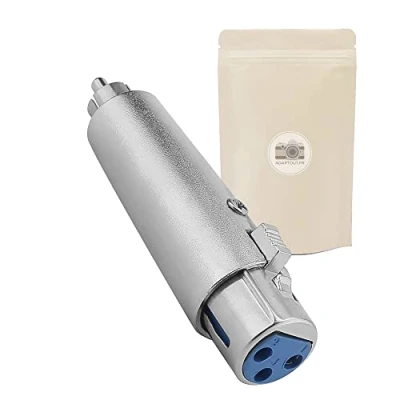 Immagine di Adaptout Adattatore da presa XLR stereo femmina 3 poli a spina RCA mono maschio Connettore 100% in metallo marca francese