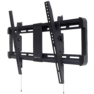Immagine di Amazon Basics, Supporto Da parete per TV a basso profilo con livellamento orizzontale dopo l&#039;installazione, 32 pollici 86 pollici, Nero, 81,2 cm 218