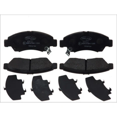 Immagine di DELPHI LP810 Kit pastiglie freno con segnalatore acustico usura lamierino anticigolío accessori HONDA: Jazz 2, CIVIC 6 Hatchback