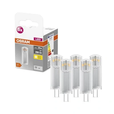 Immagine di OSRAM 4058075758025 LED (monocolore) ERP F (A G) G4 Forma speciale 1.8 W = 20 Bianco caldo (Ø x A) 13 mm 5 pz.
