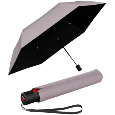 Immagine di Knirps Ombrello tascabile Ultra U.200 Medium Duomatic On To Automatico Antitempesta Antivento, Malva con protezione dai raggi UV e dal calore, 95 cm
