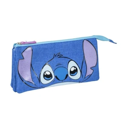 Immagine di CERDÁ LIFE&#039;S LITTLE MOMENTS Valigia Stitch a 3 scomparti Blu 22,5 x 2 21,5 cm Chiusura cerniera Versatile e resistente Prodotto originale disegnato in Spagna