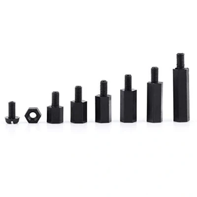 Immagine di 250 pieces M3 Nylon Male Female Hex Utility Spacer Standoff Screw Nut Assortment Mounting Hardware Kit, Prototyping Accessories For Arduino,Circuit Board (A)