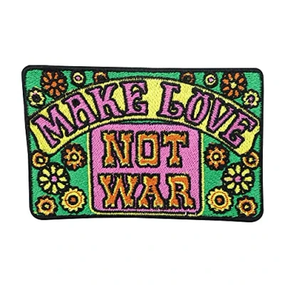 Immagine di Finally Home Make Love not War toppa termoadesiva Toppe con fiori hippie hippie, da applicare il ferro stiro
