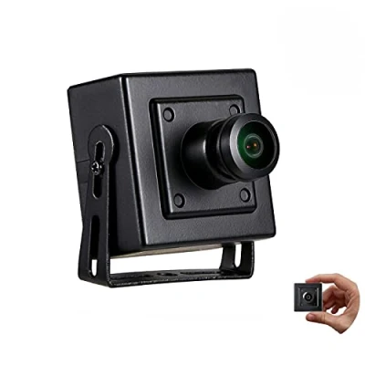 Immagine di Revotech Mini Fisheye Telecamera IP PoE, 3MP di Sicurezza Interna Piccola Obiettivo da 1,44 mm P2P Videocamera CCTV (I706 4 P Nero)