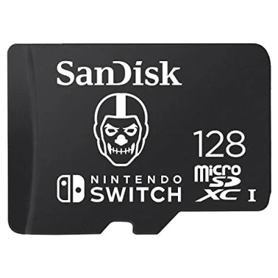 Immagine di SanDisk microSDXC Extr 128GB (U3/UHS I/CL.10/R100/W60) Fortnite, Skull Trooper Scheda 128 GB UHS I