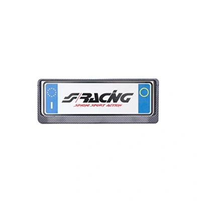 Immagine di Simoni Racing PTX/ACL Portatarga Universale Anteriore, Supporto Targa Auto Standard EU Piastra per Targhe Auto, Carbon Look