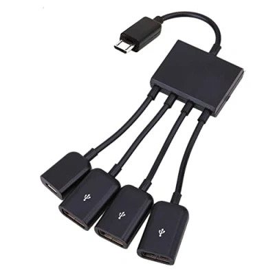 Immagine di CY, cavo adattatore con doppia porta Hub e micro USB Host OTG per smartphone tablet Galaxy S5 S4 S3 Note 2 3 4
