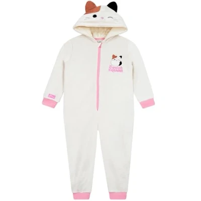 Immagine di Squishmallows Gatto Pigiama Intero Bambina Pile Pigiamone Bianco 12 13 Anni