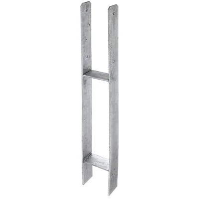 Immagine di GAH Alberts 219949 Staffa portapalo ad H zincata a caldo Larghezza libera 111 mm Altezza totale 800 Spessore del materiale 6