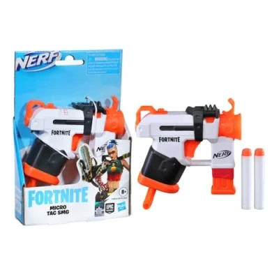 Immagine di Nerf Fortnite Micro Tac SMG Mini Dart Firing Blaster, Equipment Design, include 2 freccette Elite