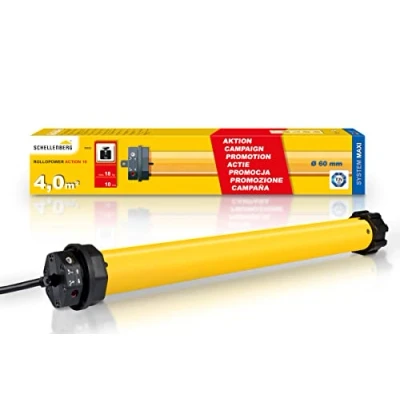 Immagine di Schellenberg 20223 elettriche 10 NM, Fino Superficie della tapparella, Motore Tubolare per Albero da 60 mm, 18 kg di Forza trazione, Set Completo, ROLLOPOWER Maxi Action 10Nm, SW / massimo 4 m²