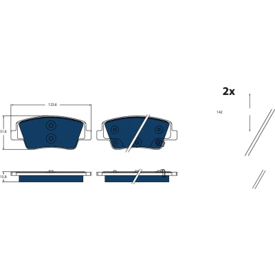 Immagine di TRW GDB2497BTE Kit pastiglie freno con segnalatore acustico usura