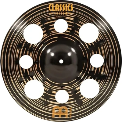 Immagine di Meinl Cymbals Classics Custom Dark Piatto Trash Crash 16 pollici (40,64cm) per Batteria Bronzo B12, Finitura Scura, Prodotto in Germania (CC16DATRC)