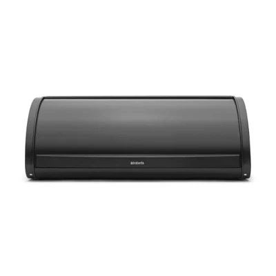 Immagine di Brabantia Roll Top Portapane a Serranda, Grande Contenitore da Banco per Pane, Bagel, Panini, Design Intelligente e Salvaspazio la Cucina con Piano Piatto, Metallo Resistente, Matt Black
